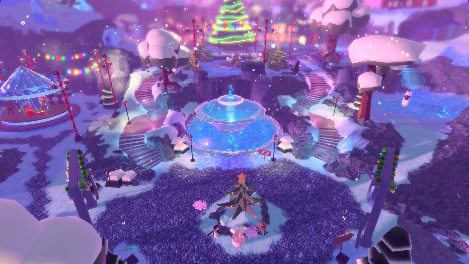 Royale High Christmas Town Background