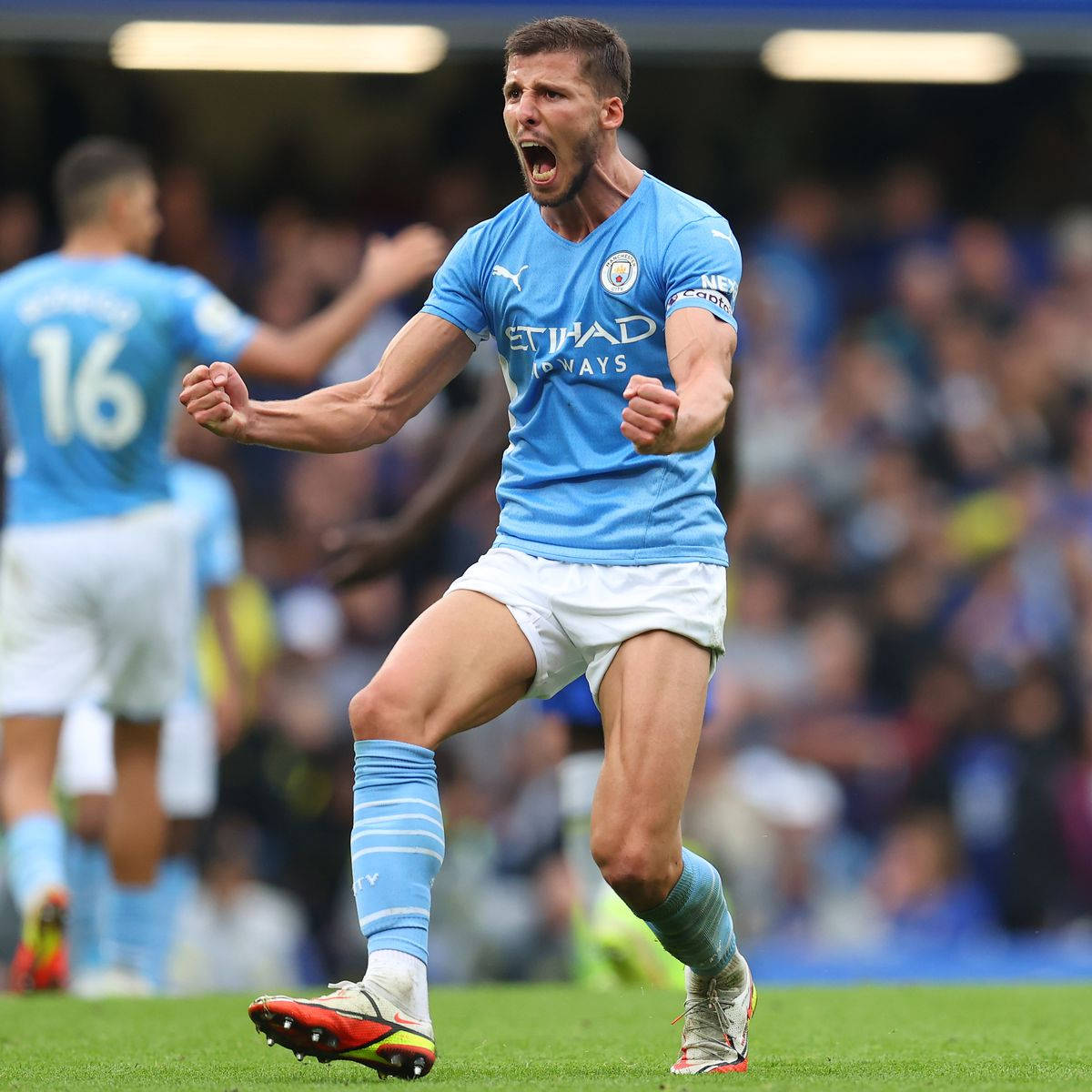 Ruben Dias' Happy Facial Expression Background