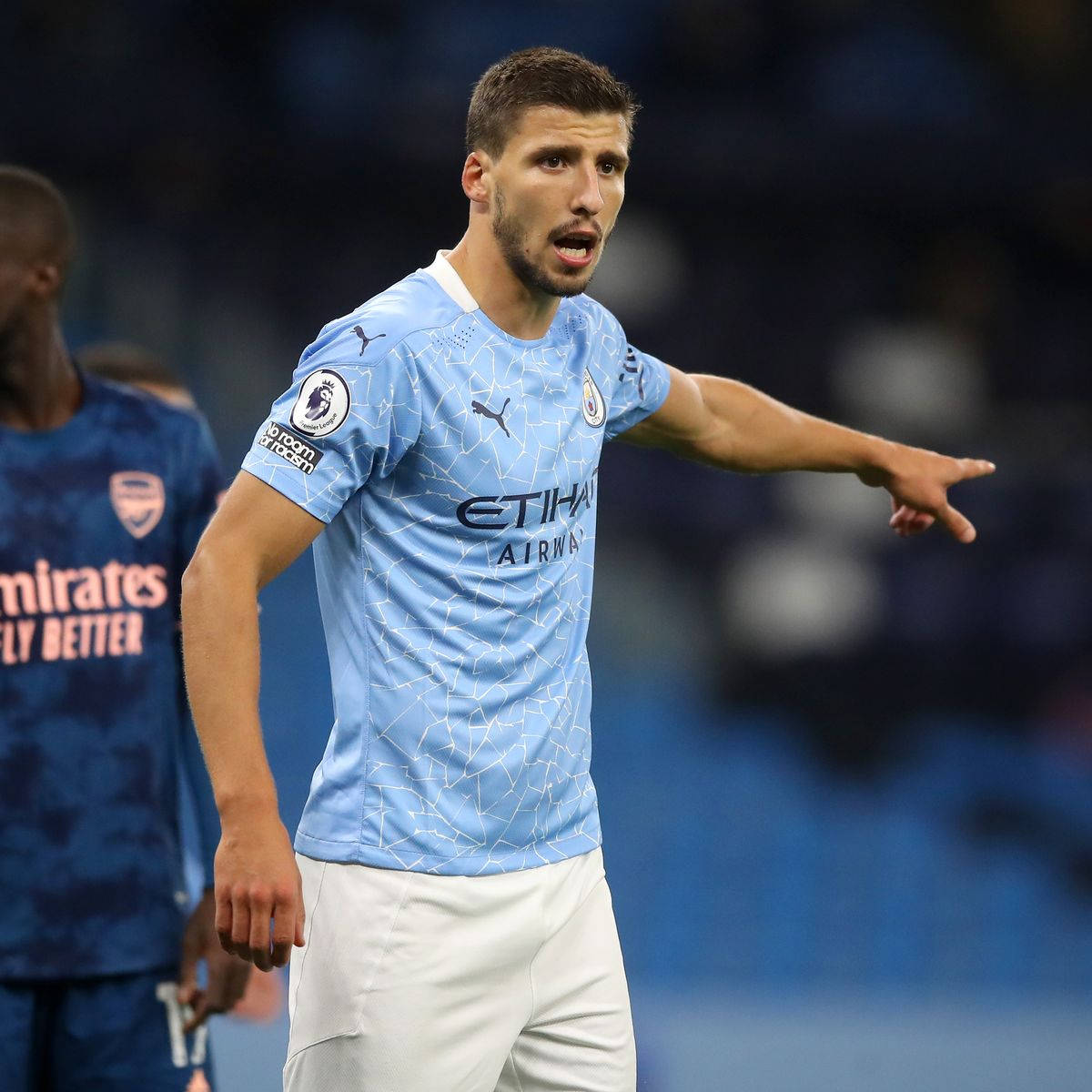 Ruben Dias Sporting Blue Jersey Background