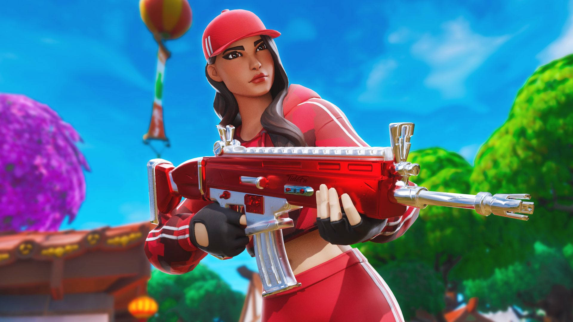 Ruby Fortnite Rifle Weapon Background