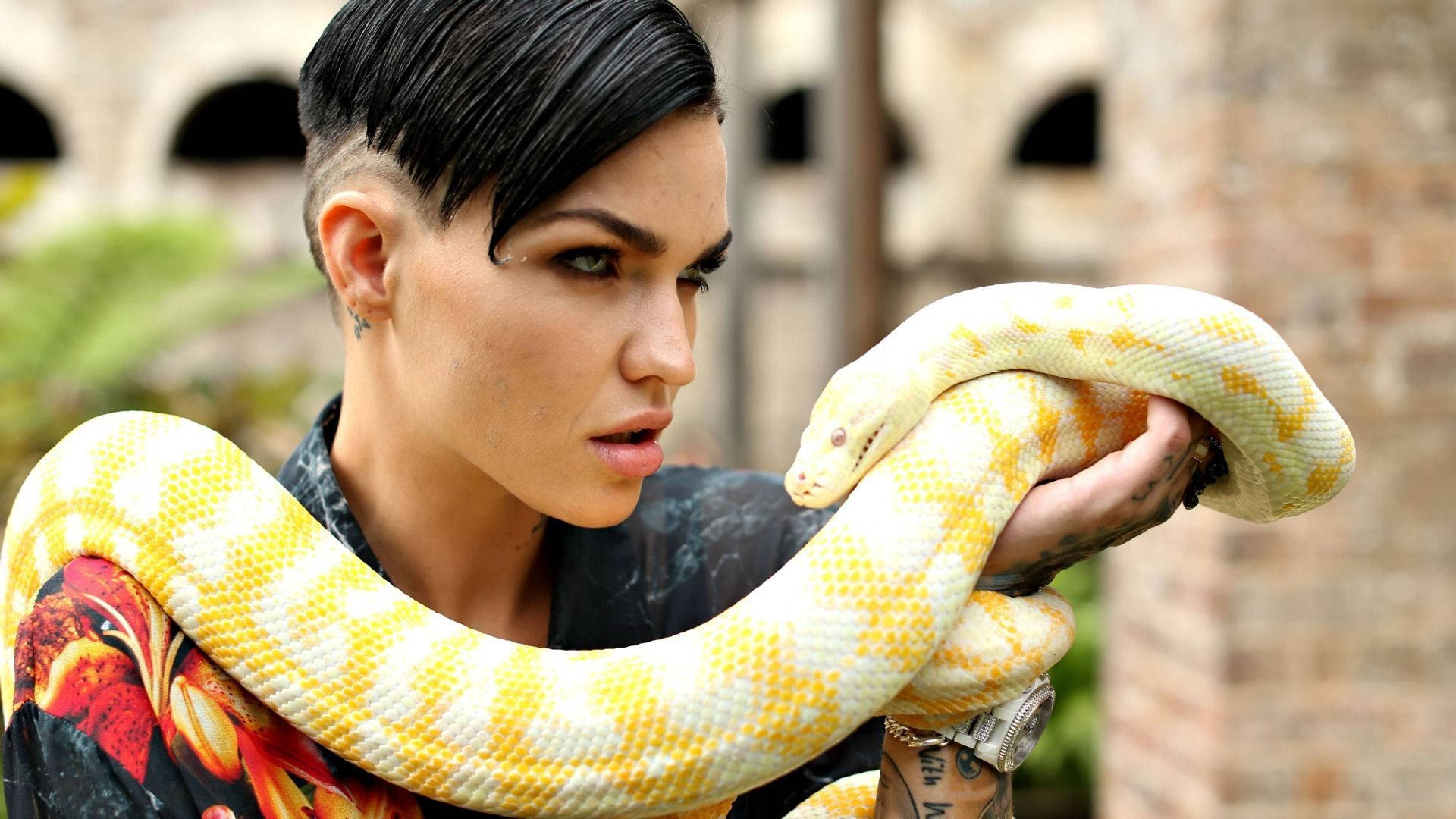 Ruby Rose And A Python Background