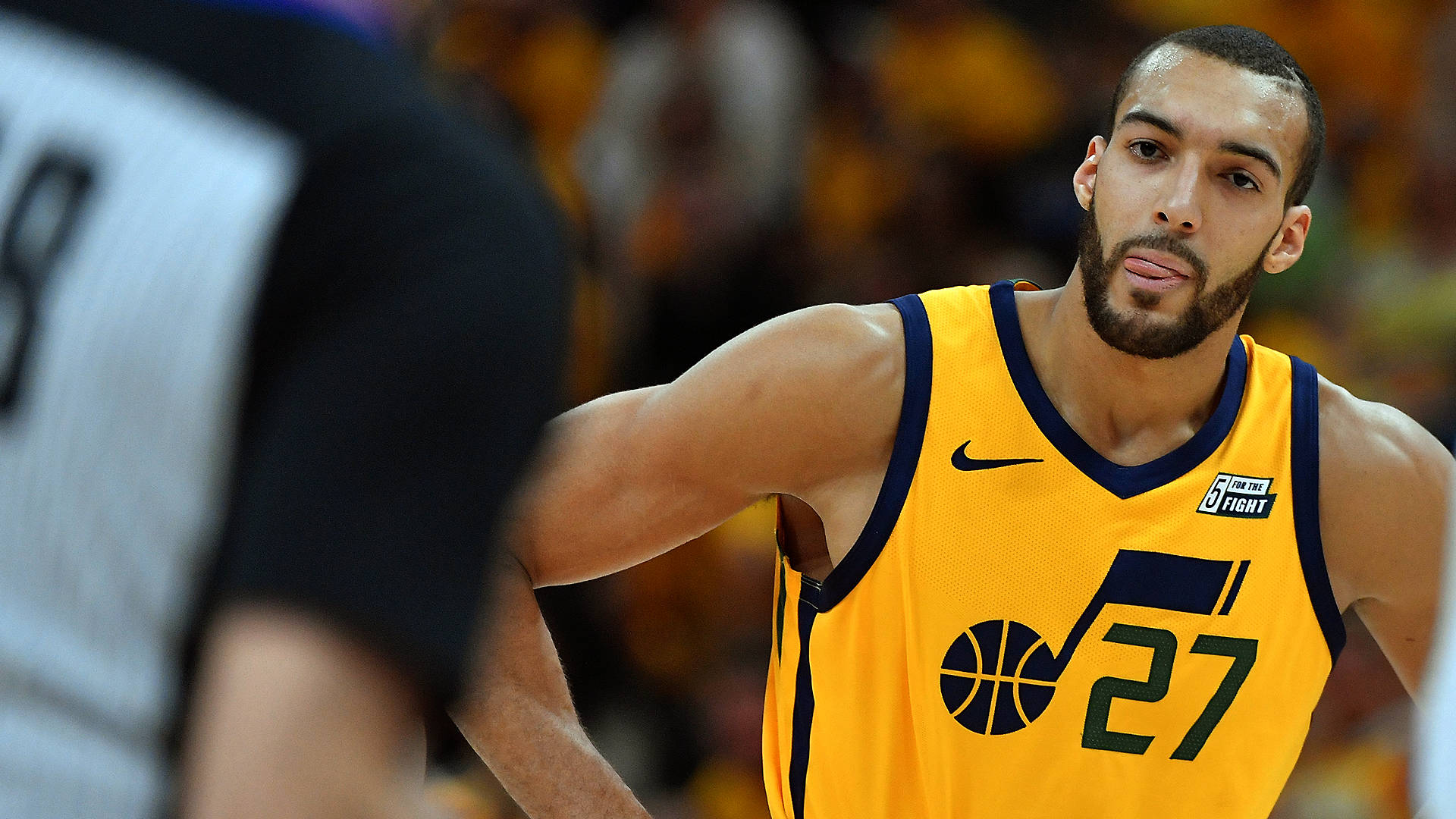 Rudy Gobert Tongue Out Background