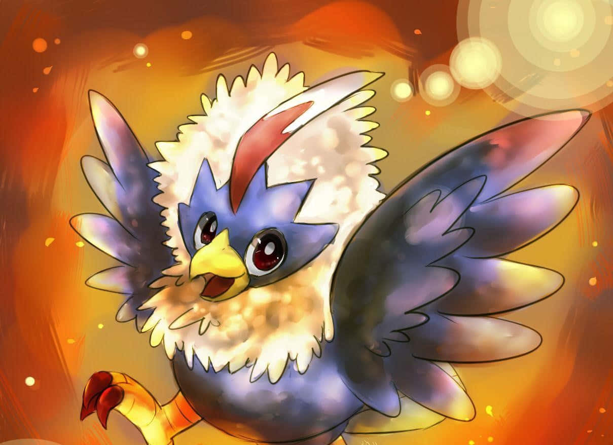 Rufflet On Orange Gradient Background