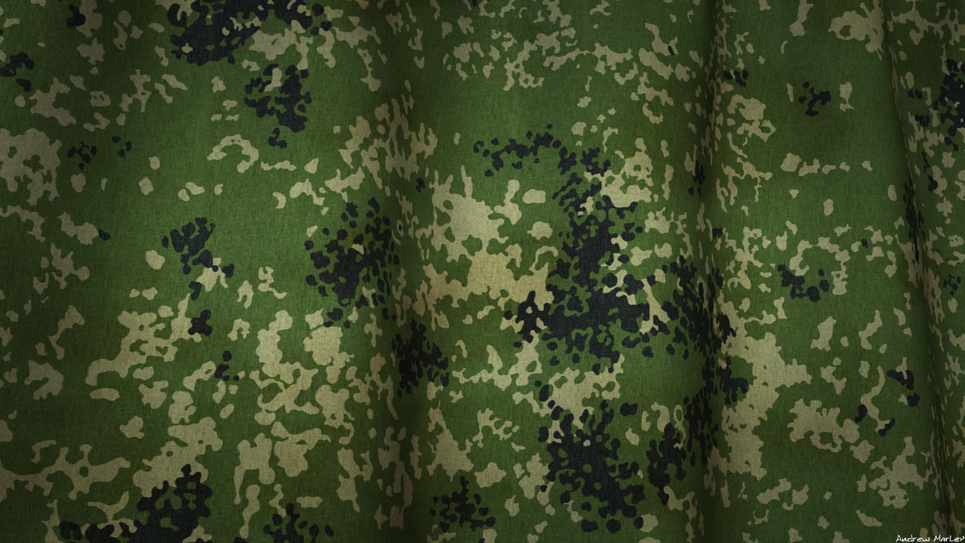 Rugged And Ready With Green Camouflage Background