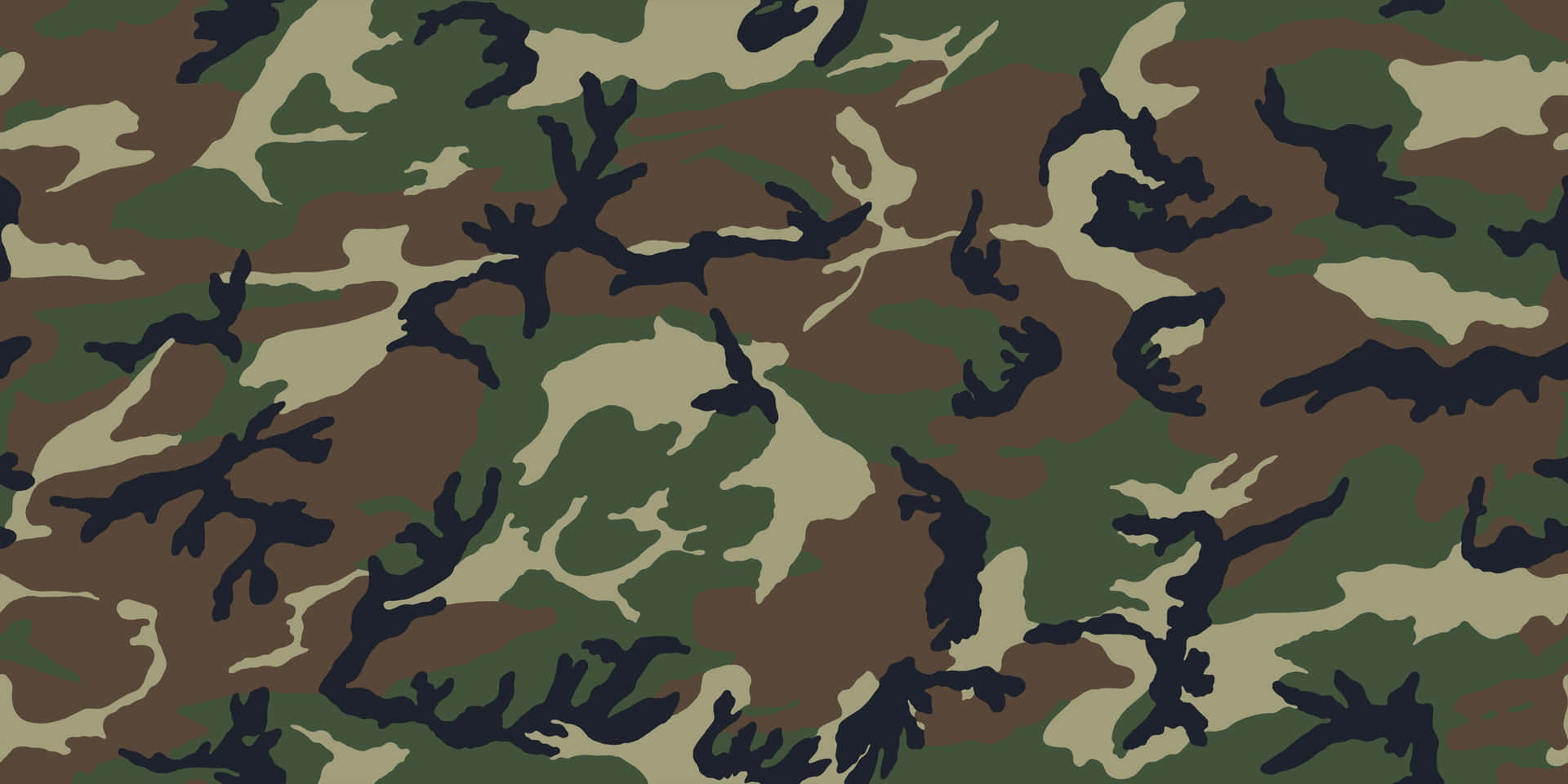 Rugged Green Camouflage For Tactical Outdoorsmen Background