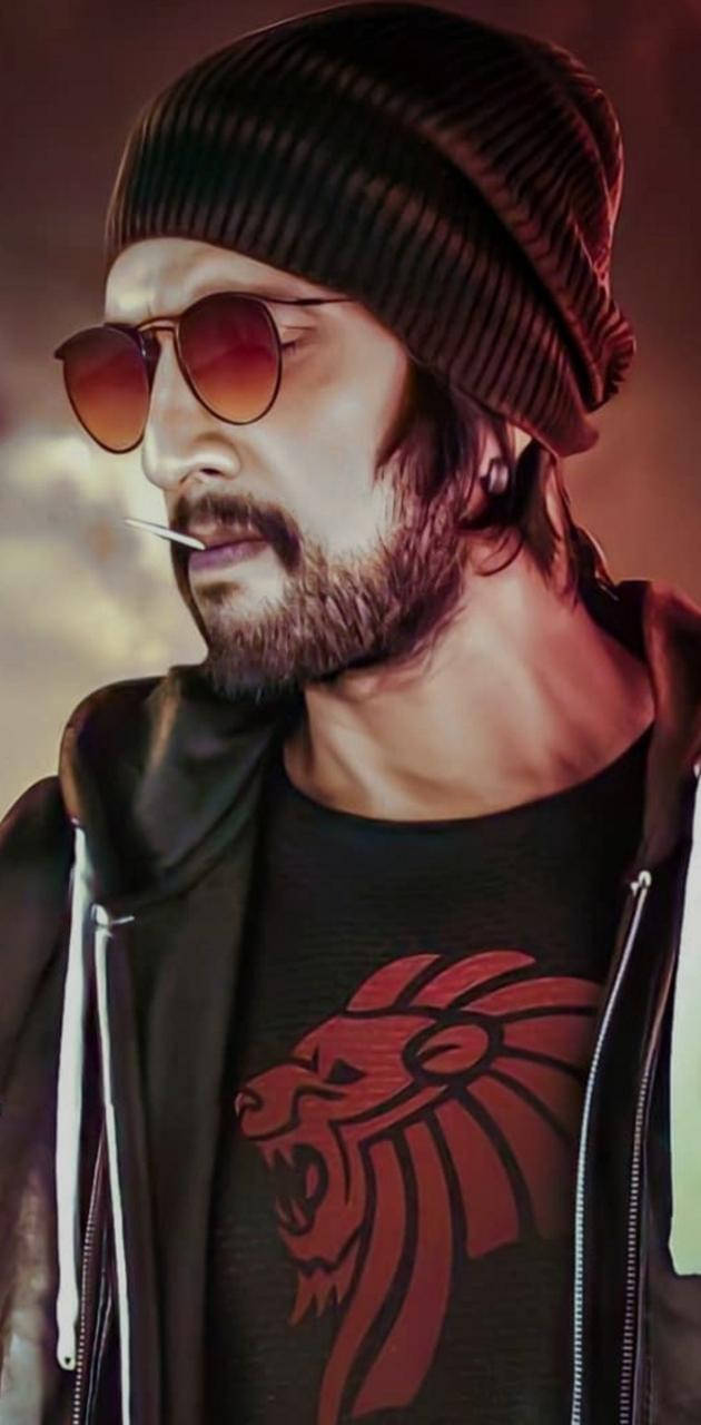 Rugged Sudeep Portrait Background