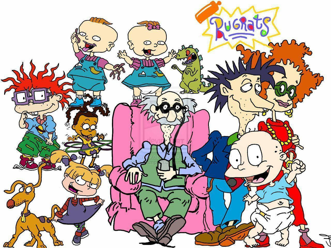 Rugrats Cute Characters Poster Background