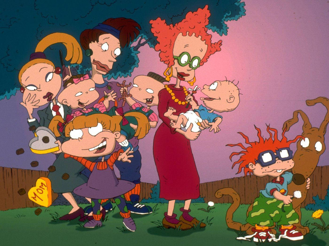 Rugrats Mommies Lifting Babies Background