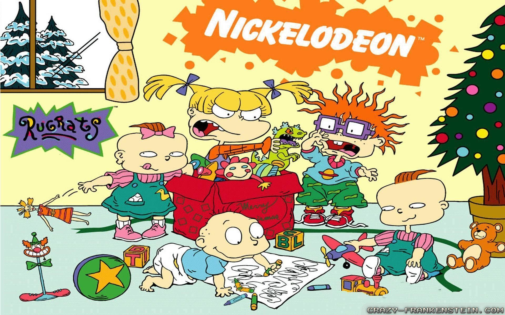 Rugrats On Christmas Background