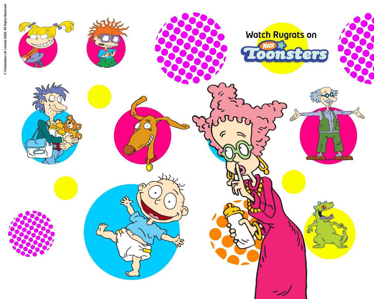 Rugrats Poster With Characters Background