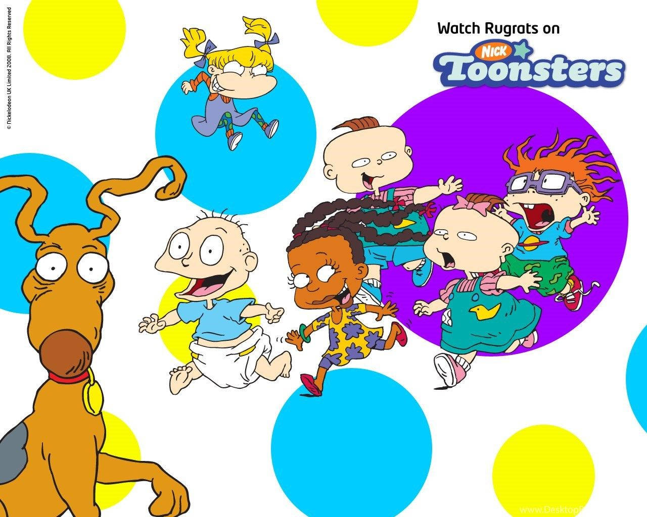 Rugrats With Polka Dots Background