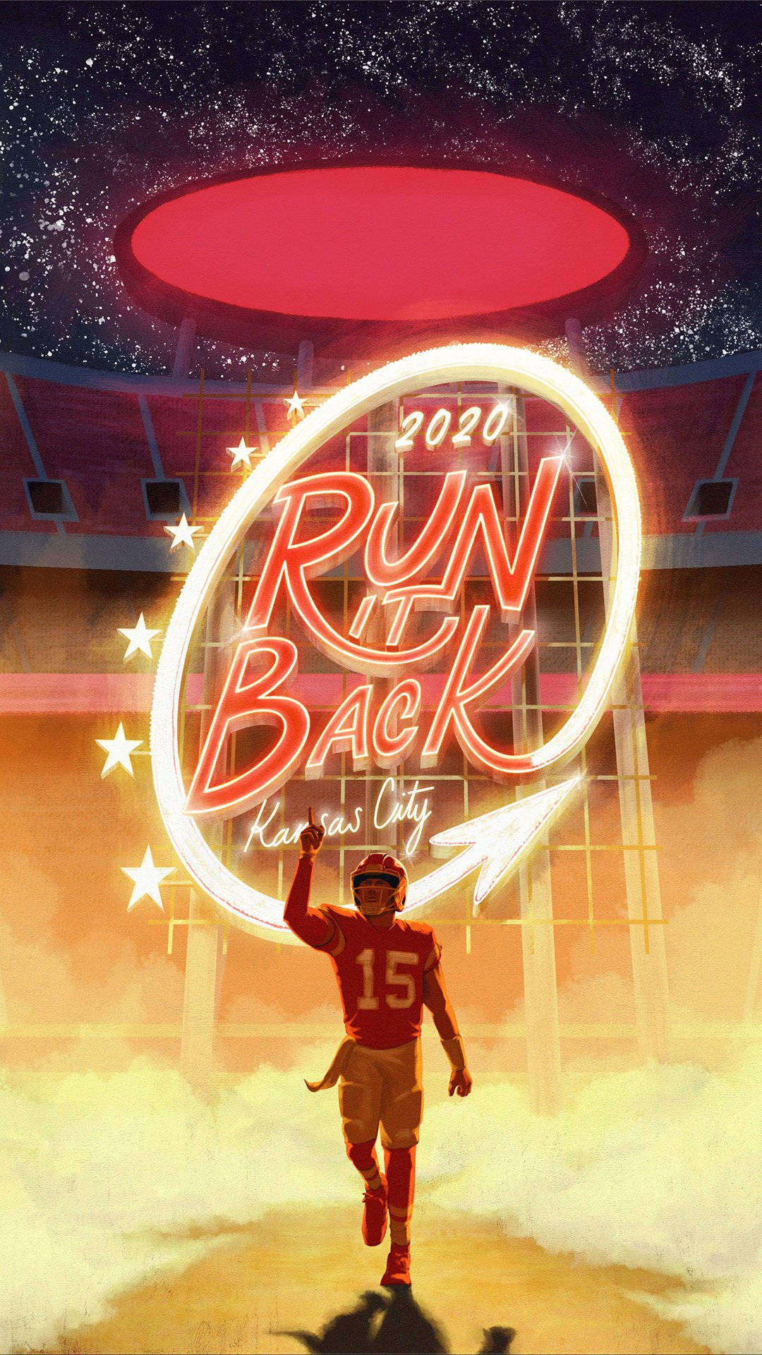 Run It Back Chiefs Digital Art Background