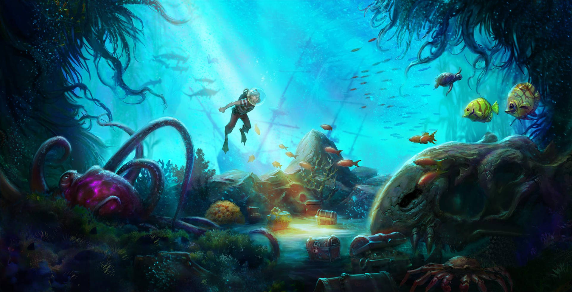 Runescape Underwater Background