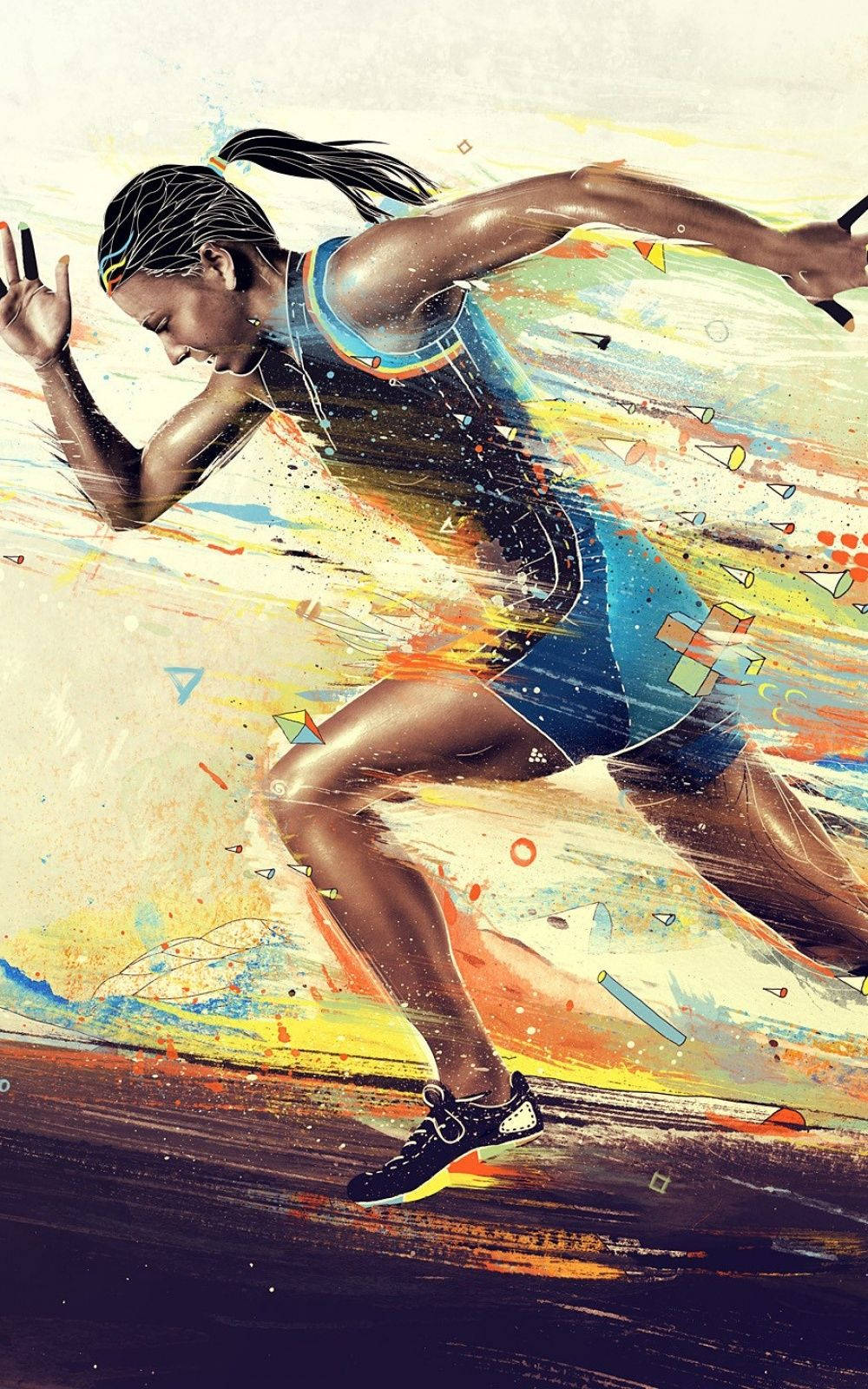 Runner Painting Ilustration