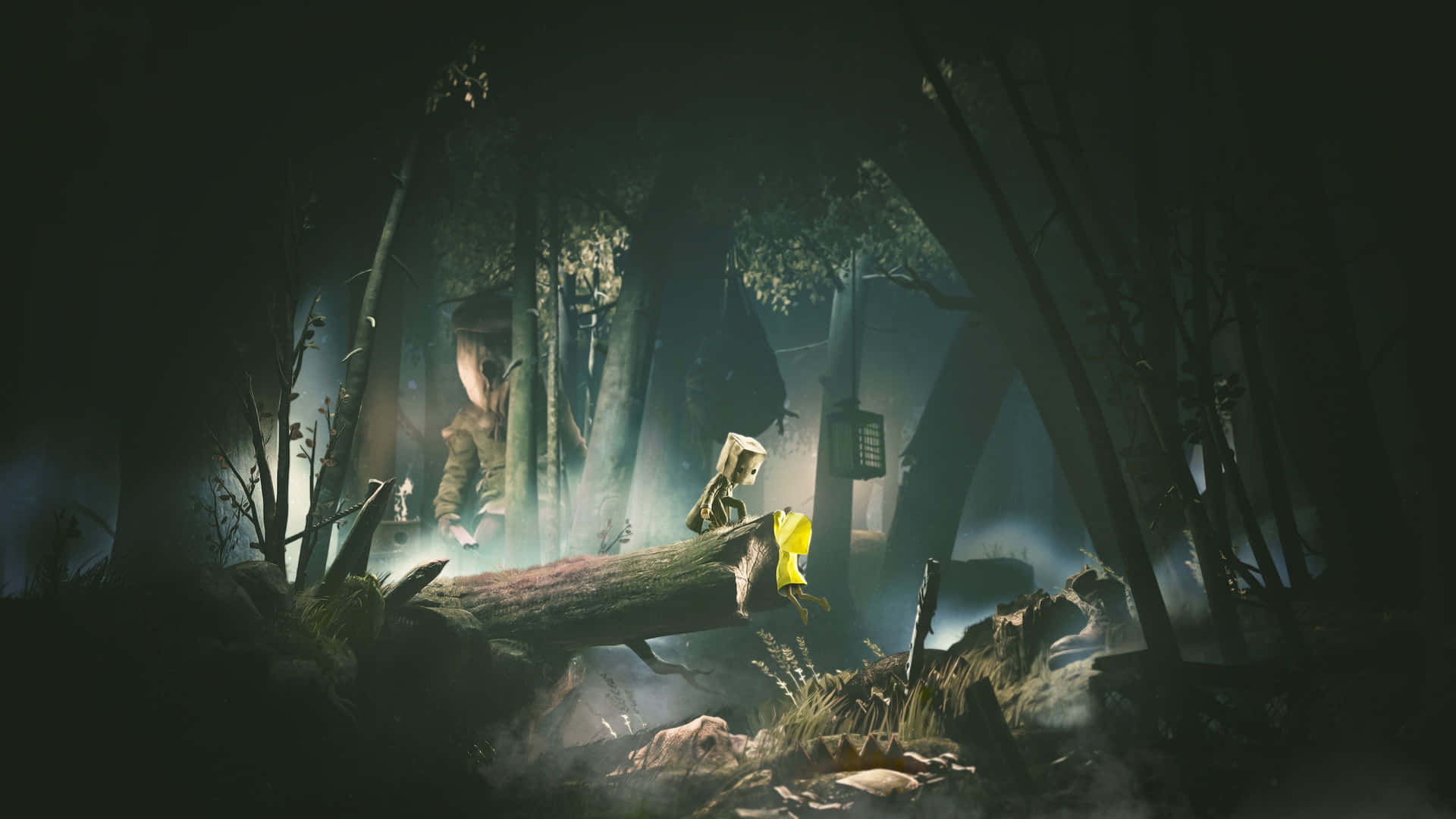 Running Away From The Hunter In Little Nightmares 4k Background