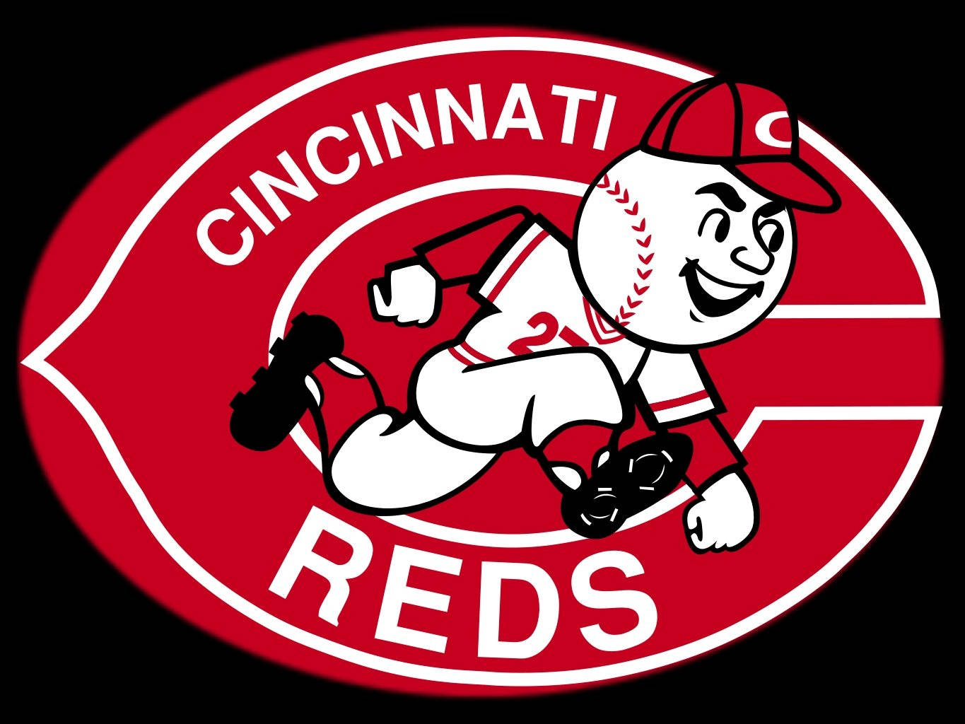 Running Baseball Cincinnati Reds Background