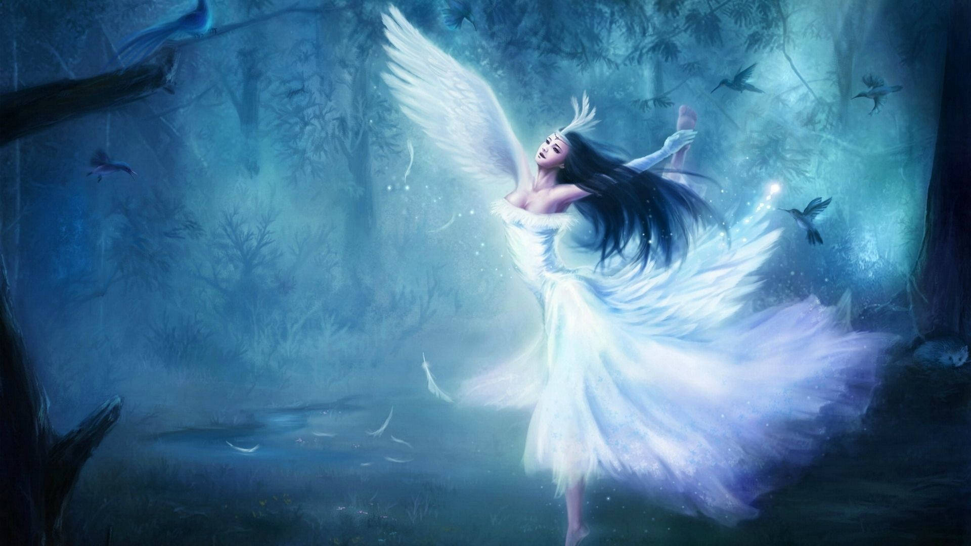 Running Fairy Aesthetic Background