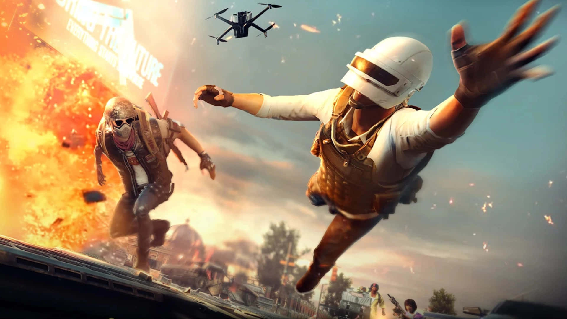 Running From Enemies Pubg 1920x1080 Background