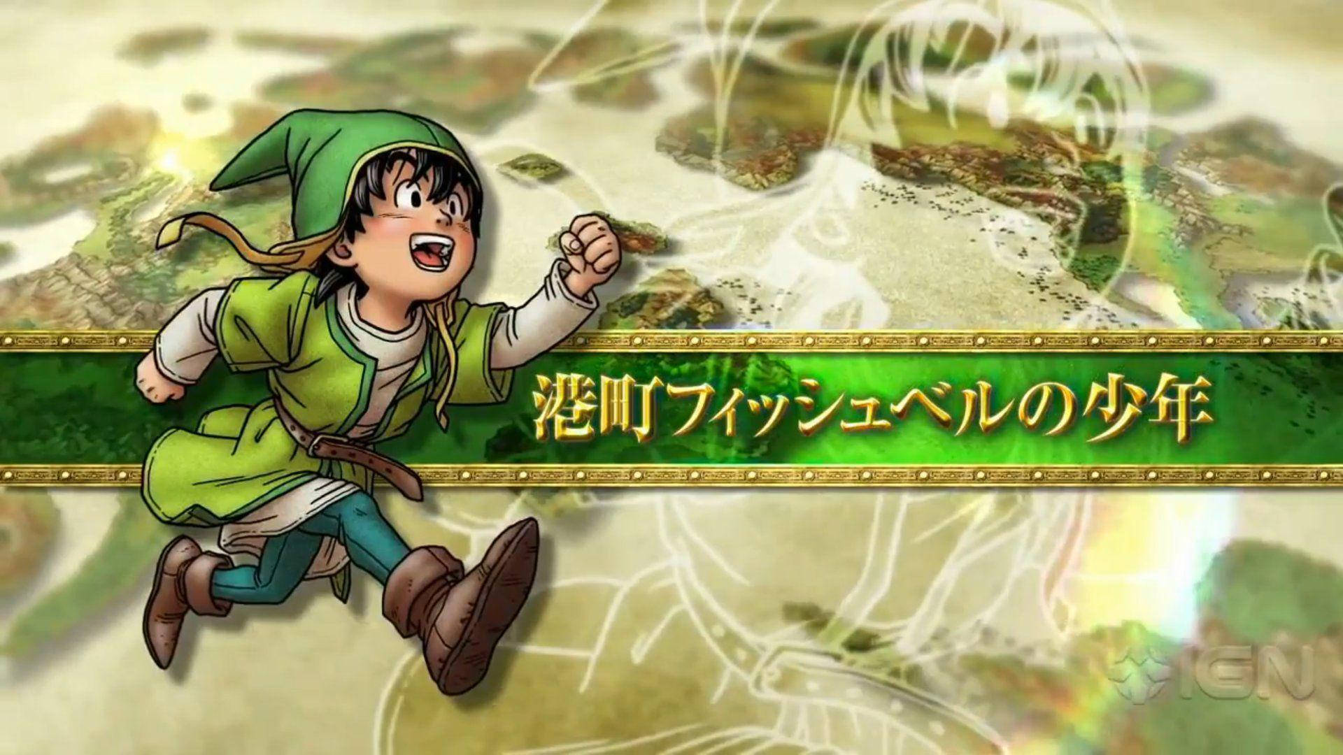Running Hero From Dragon Quest Vii Background