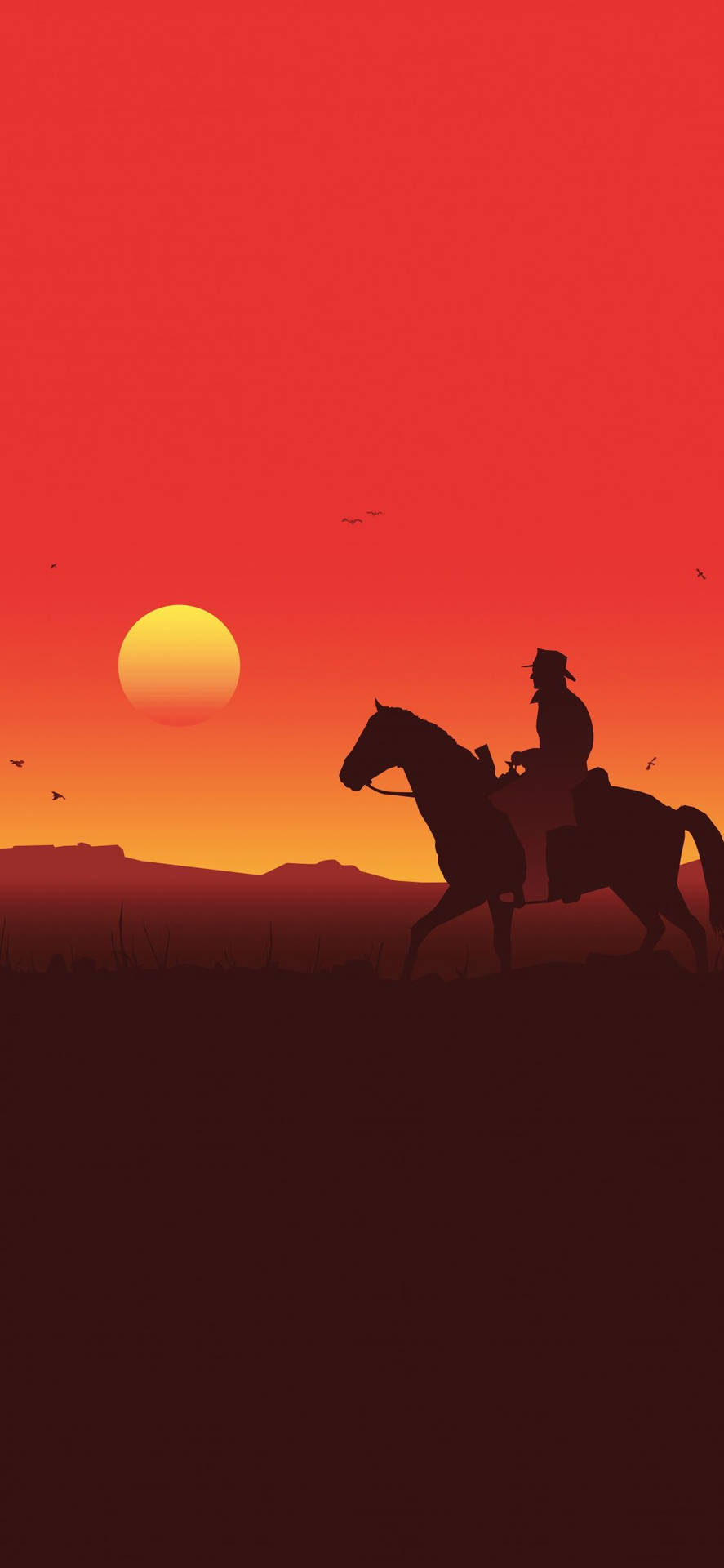 Running Horse Red Dead Redemption Ii Phone Background