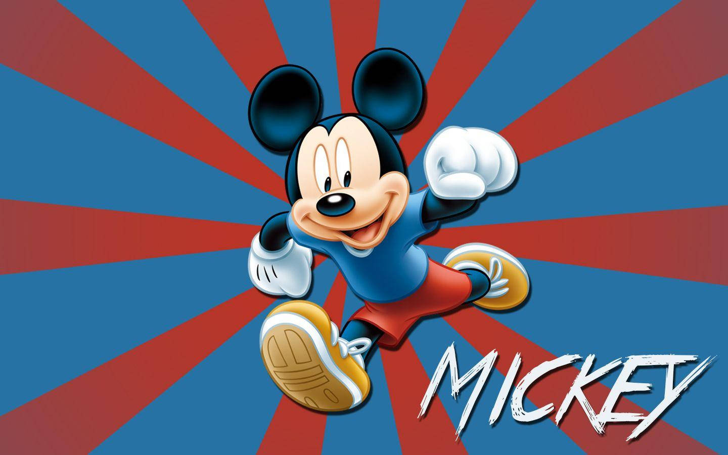 Running Mickey Mouse Hd Background
