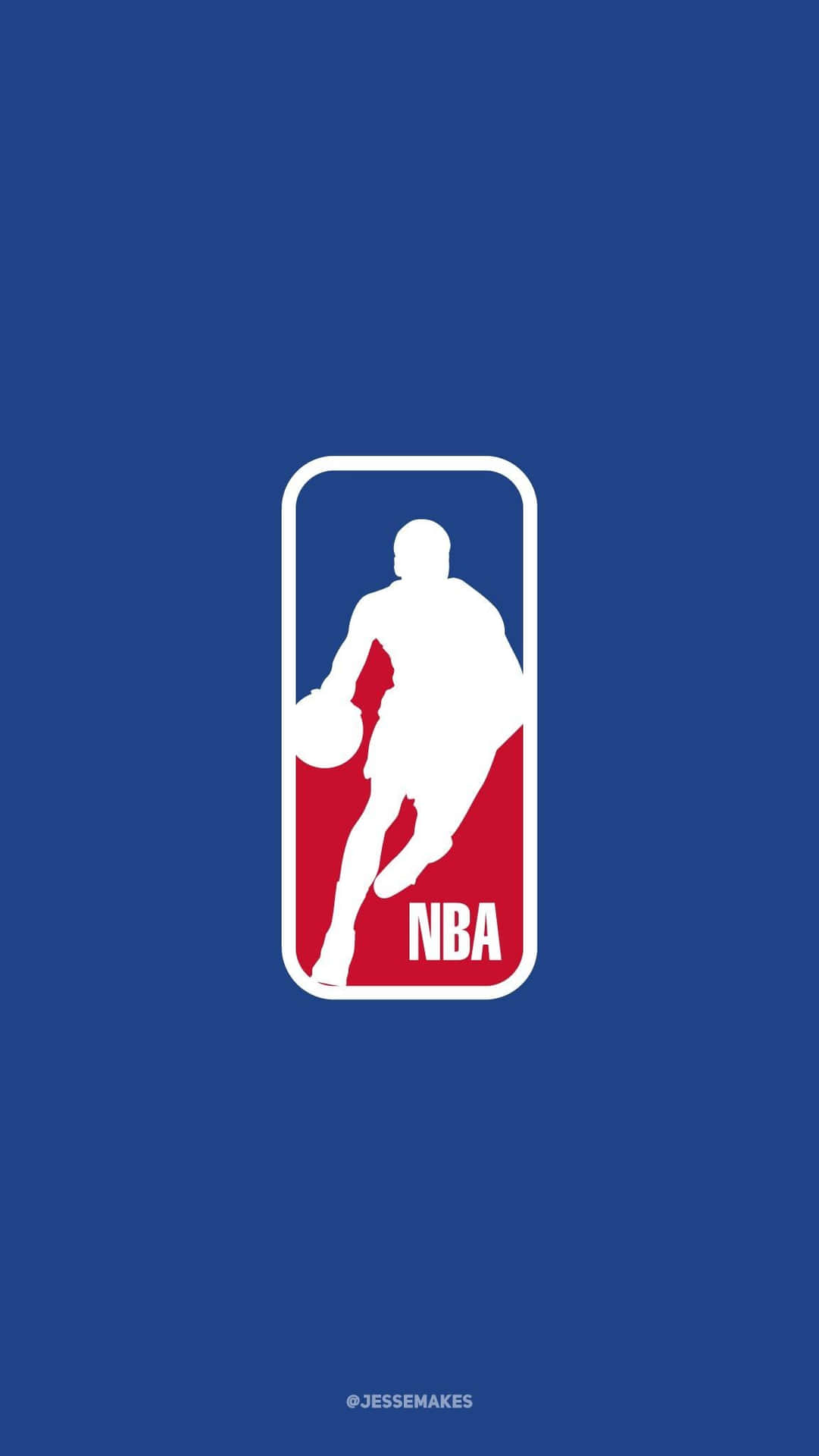 Running Nba Logo On Blue