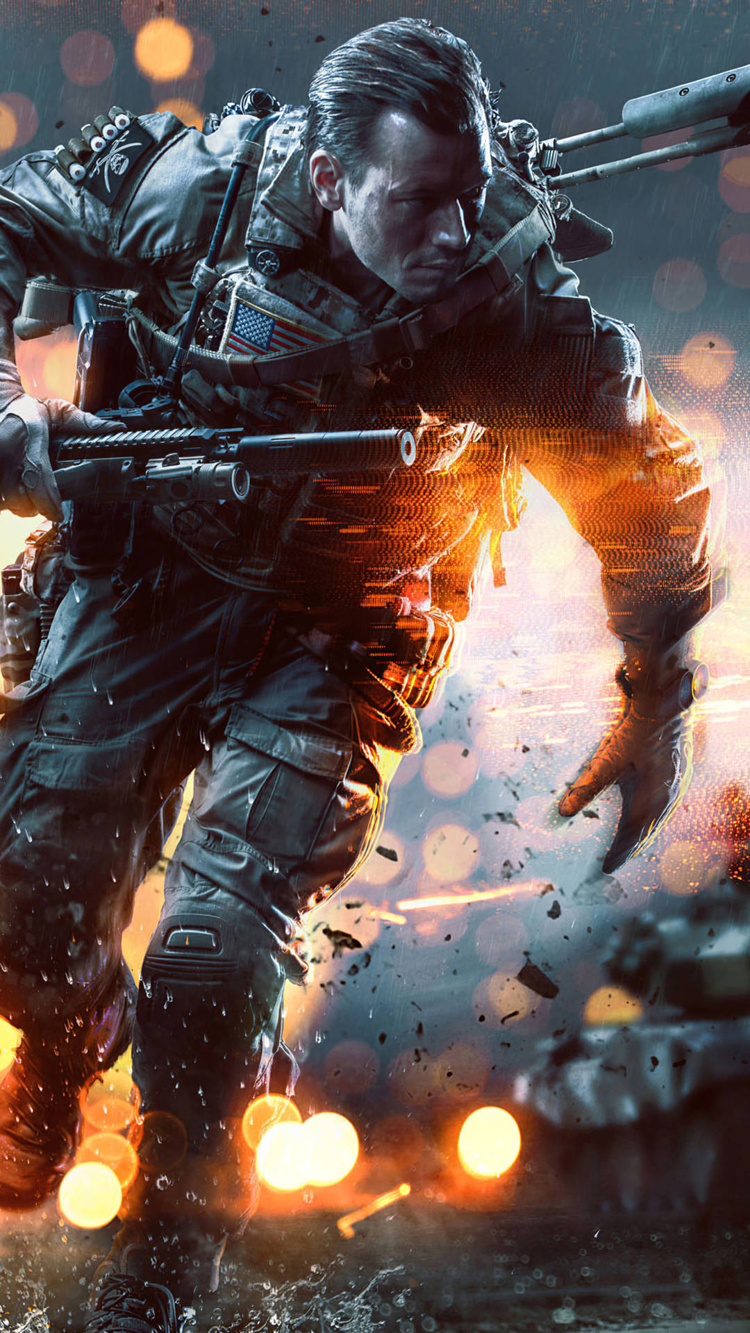 Running Soldier Battlefield 4 Phone Background