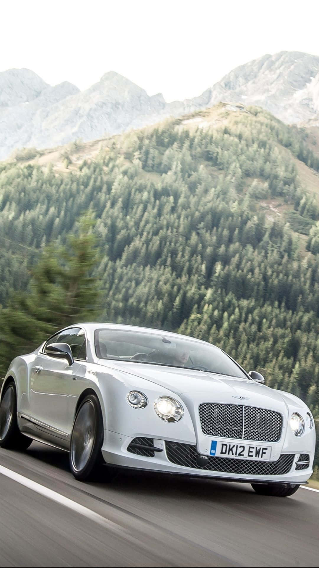 Running White Bentley Iphone Background