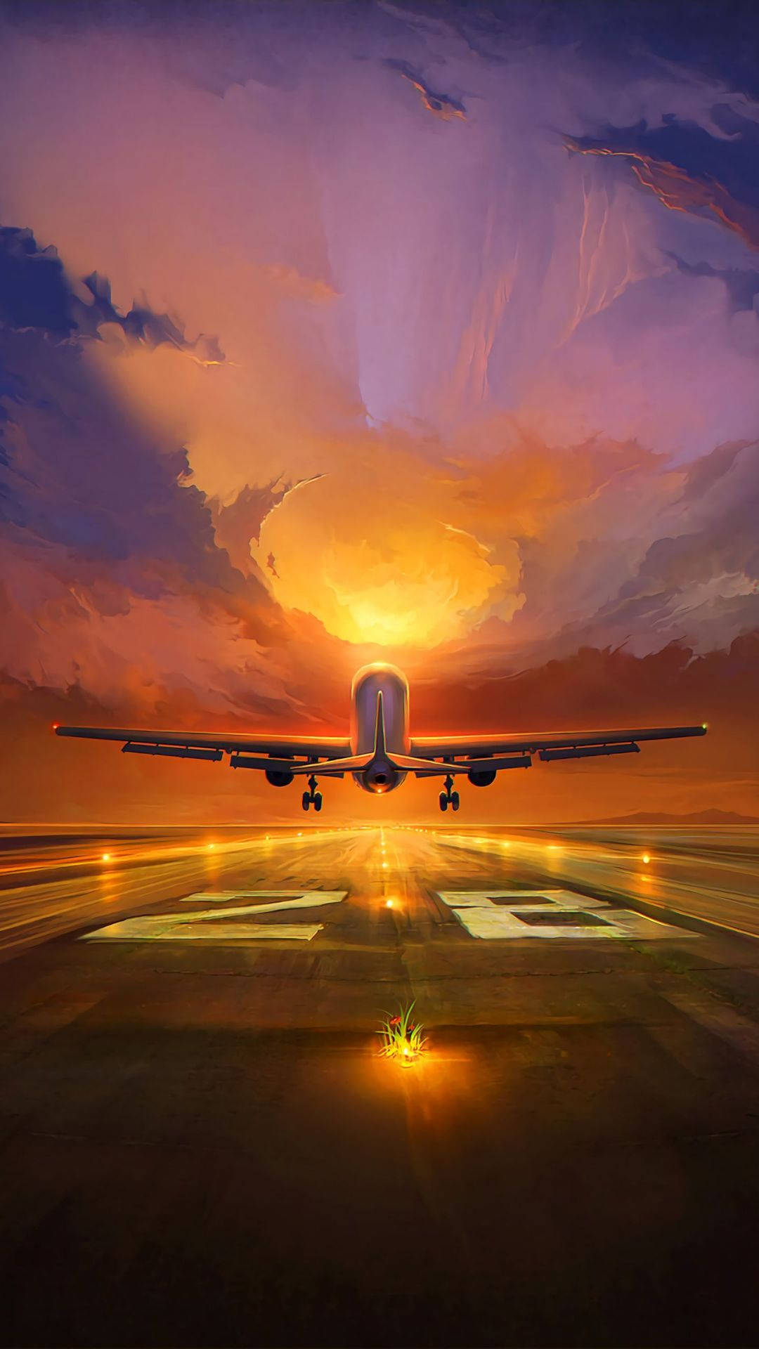 Runway And Airplane Artwork