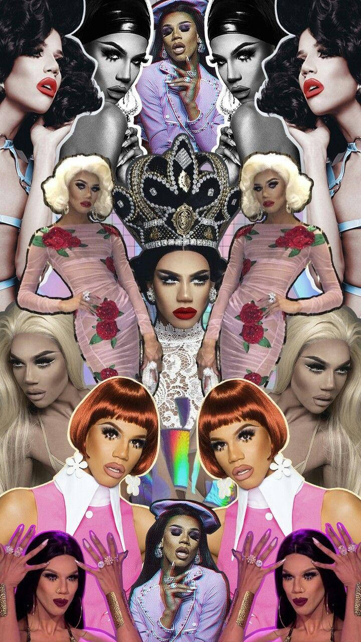 Rupaul's Drag Race Valentina Mobile Collage Background