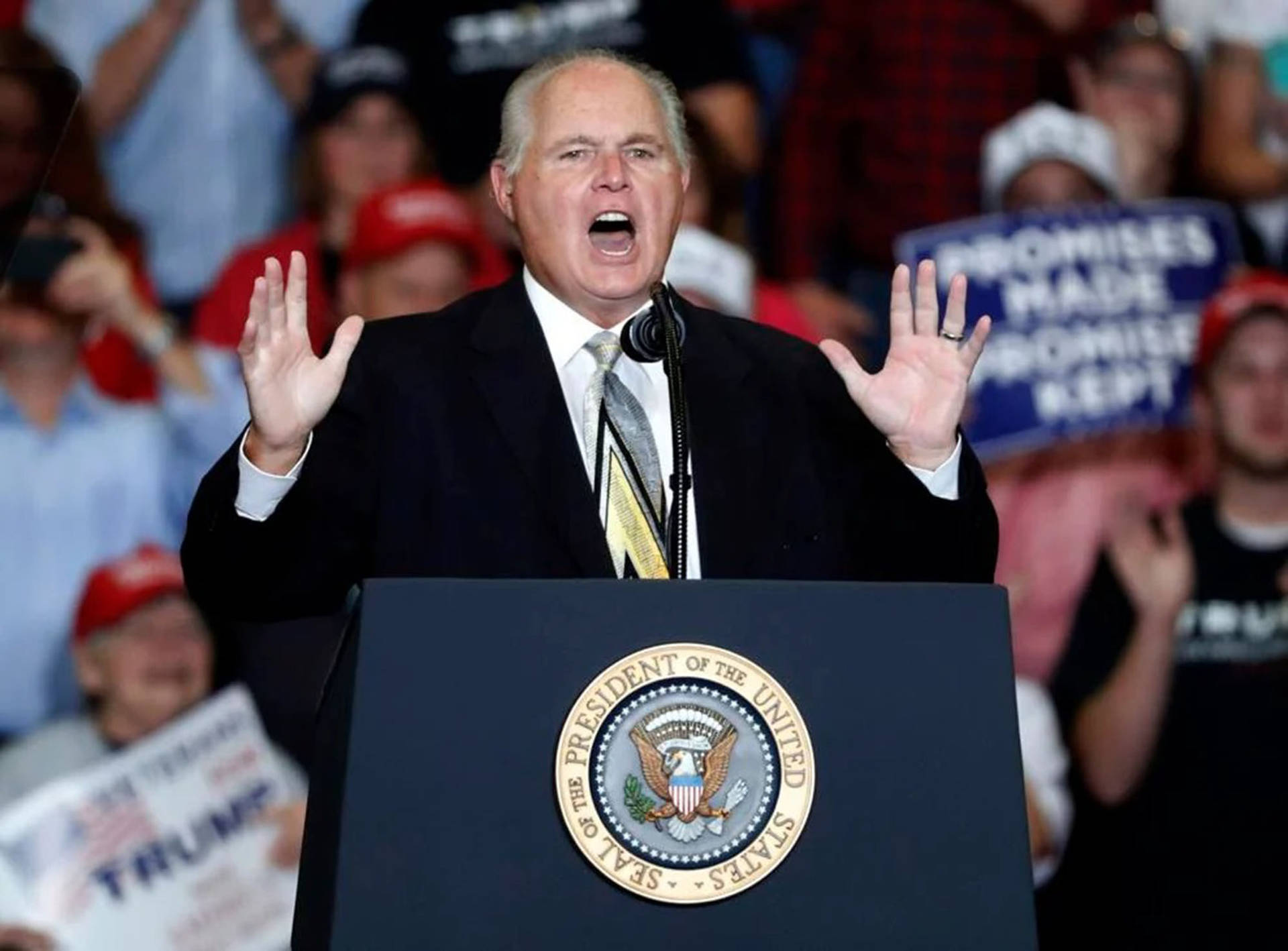 Rush Limbaugh At Campaign Rally Background