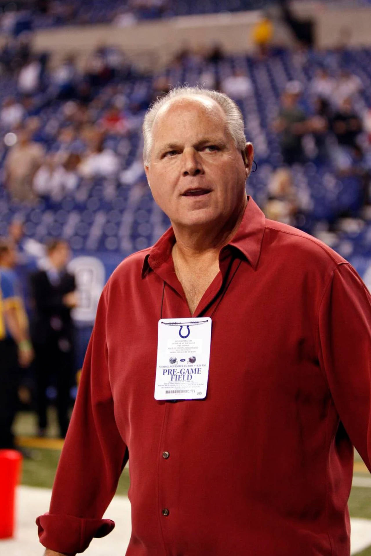 Rush Limbaugh At Nfl Football Game Background