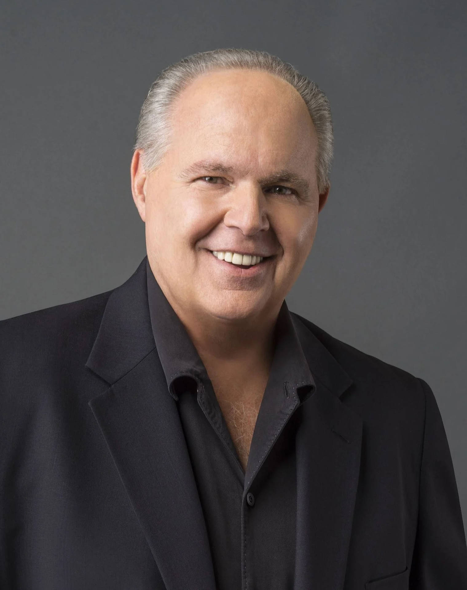 Rush Limbaugh In Gray Background Background