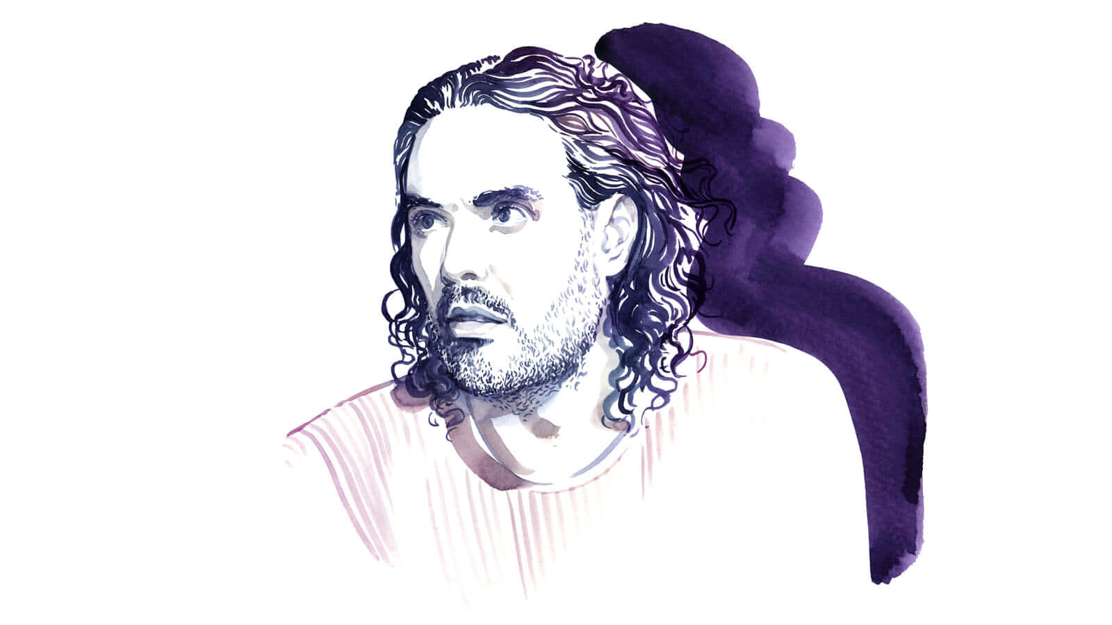 Russell Brand Fanart Drawing Background