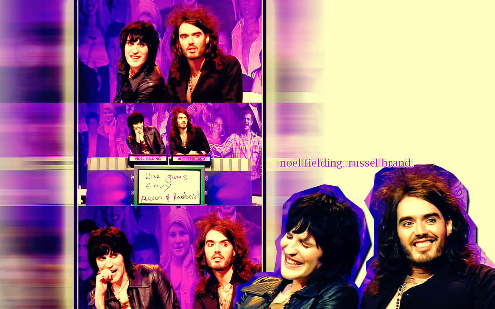 Russell Brand With Noel Fielding Background