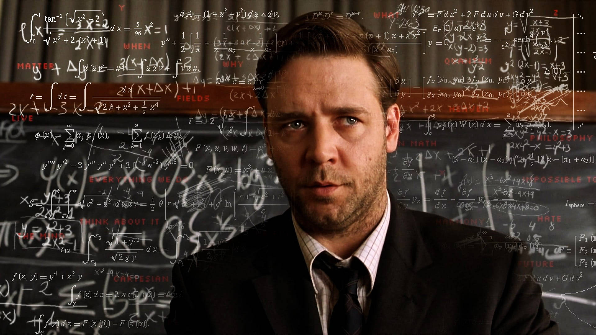 Russell Crowe A Beautiful Mind Background