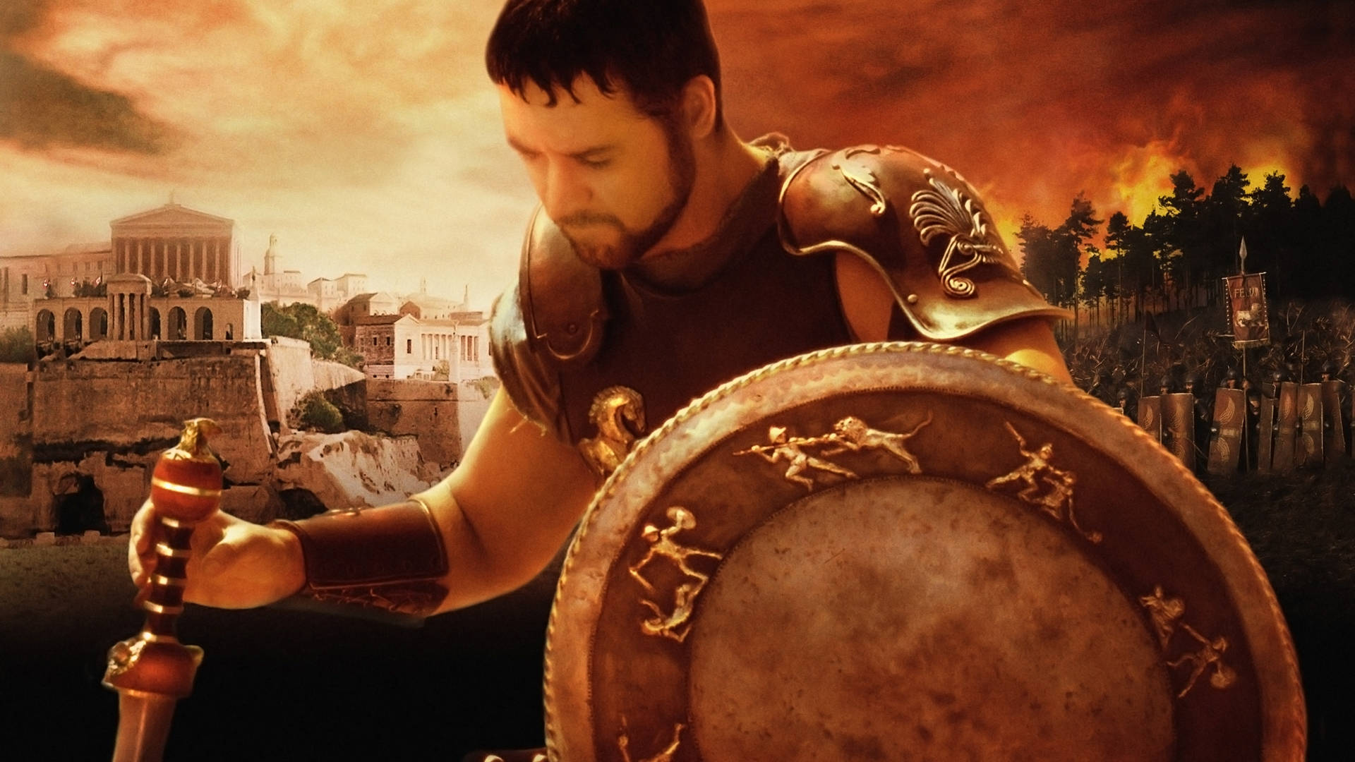 Russell Crowe Gladiator Maximus Background