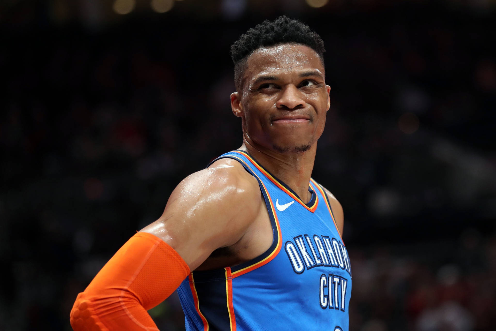 Russell Westbrook Looking Dissatisfied Background
