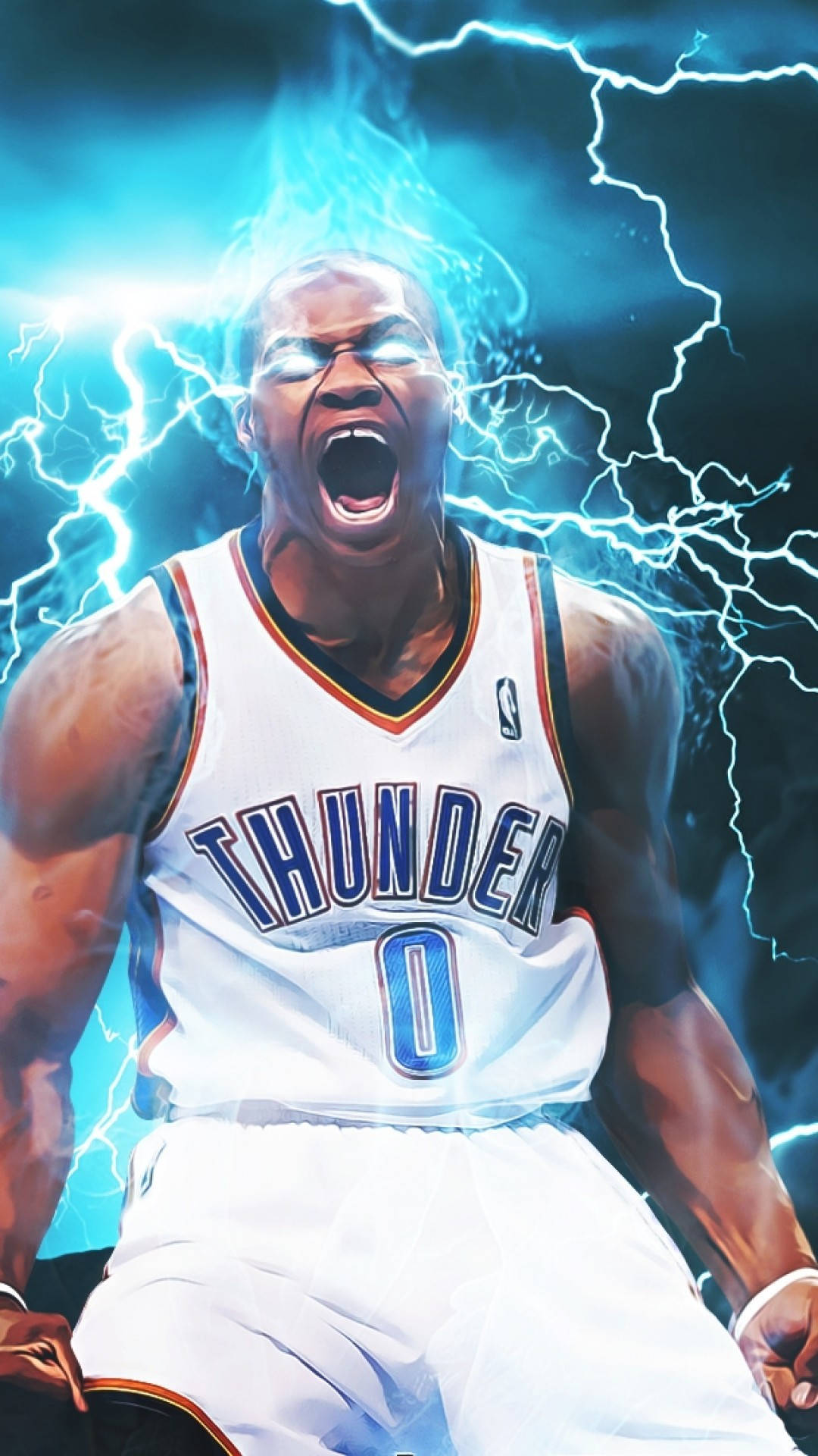 Russell Westbrook Screaming Oklahoma City Thunder