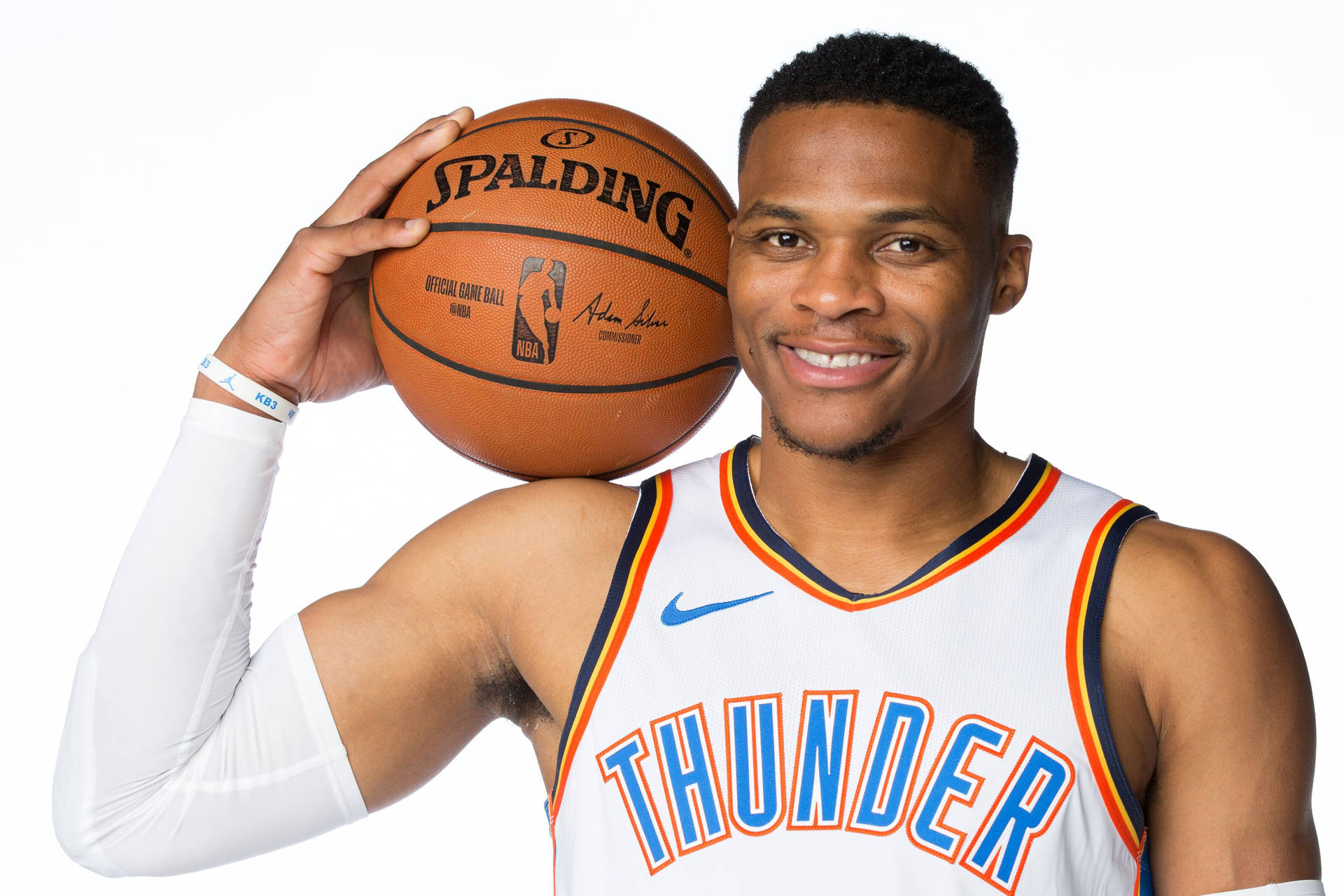Russell Westbrook Smiling Portrait Background