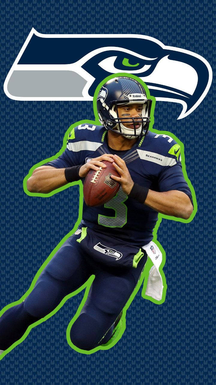 Russell Wilson Seahawks Logo Background