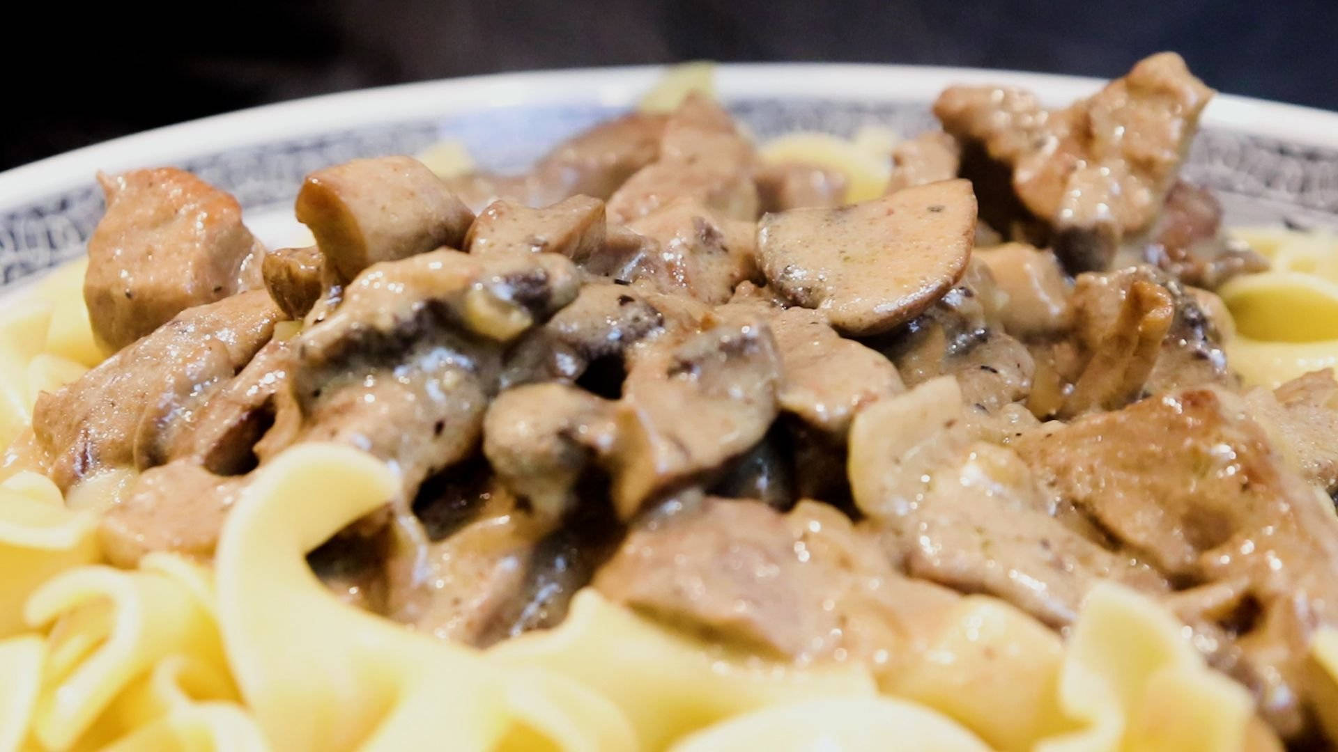 Russian Dish Beef Stroganoff Background