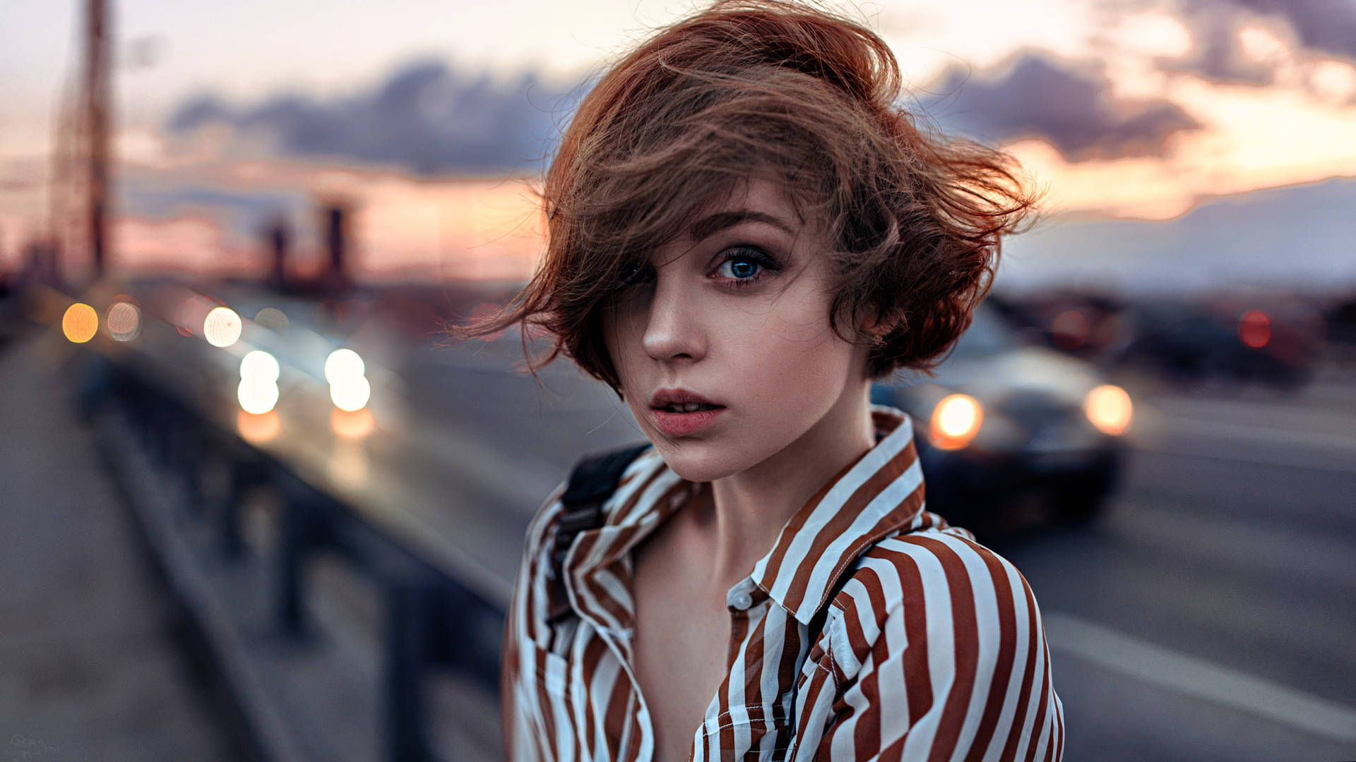 Russian Girl With Short Hair Background