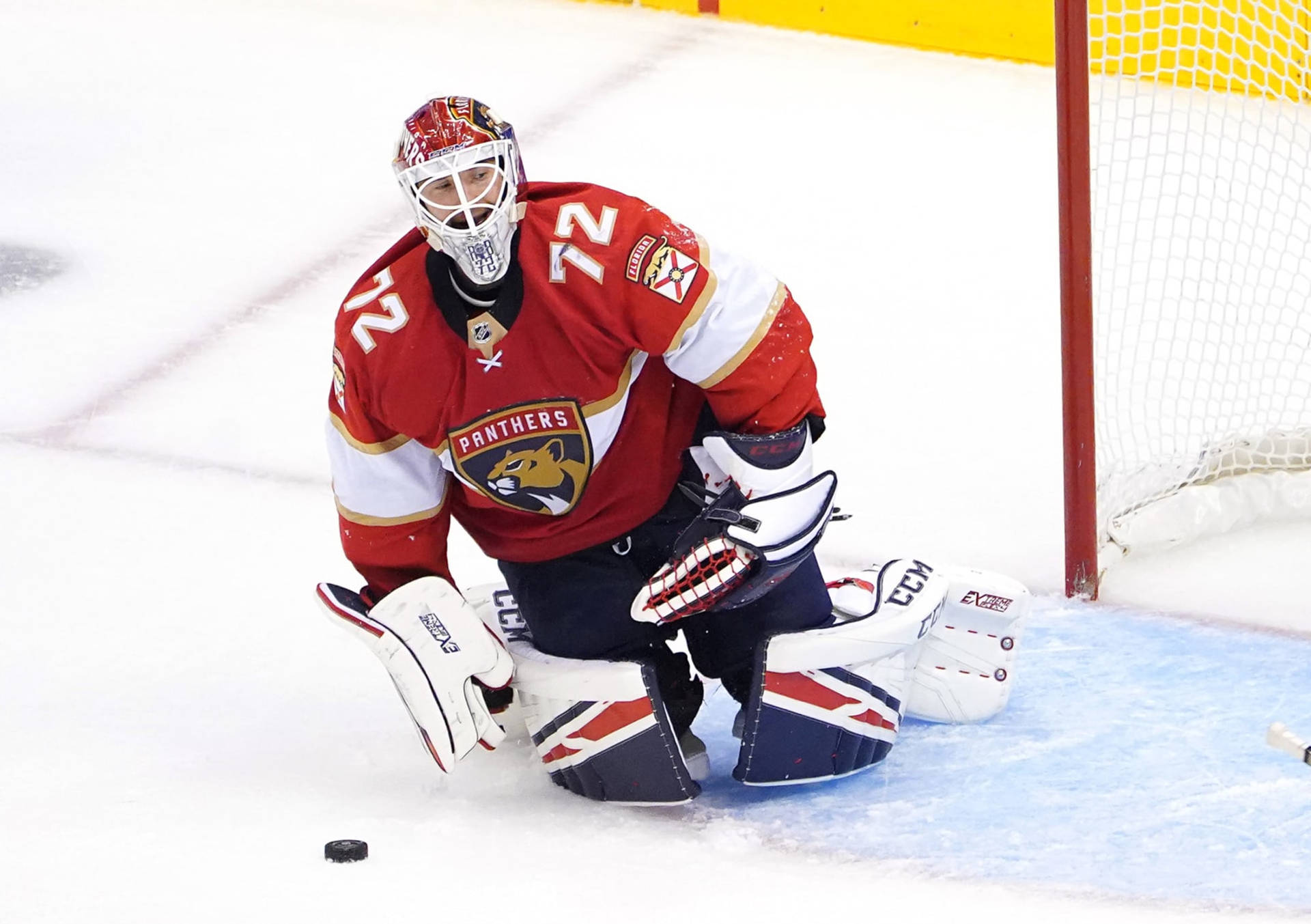 Russian Ice Hockey Star Sergei Bobrovsky In Action Background