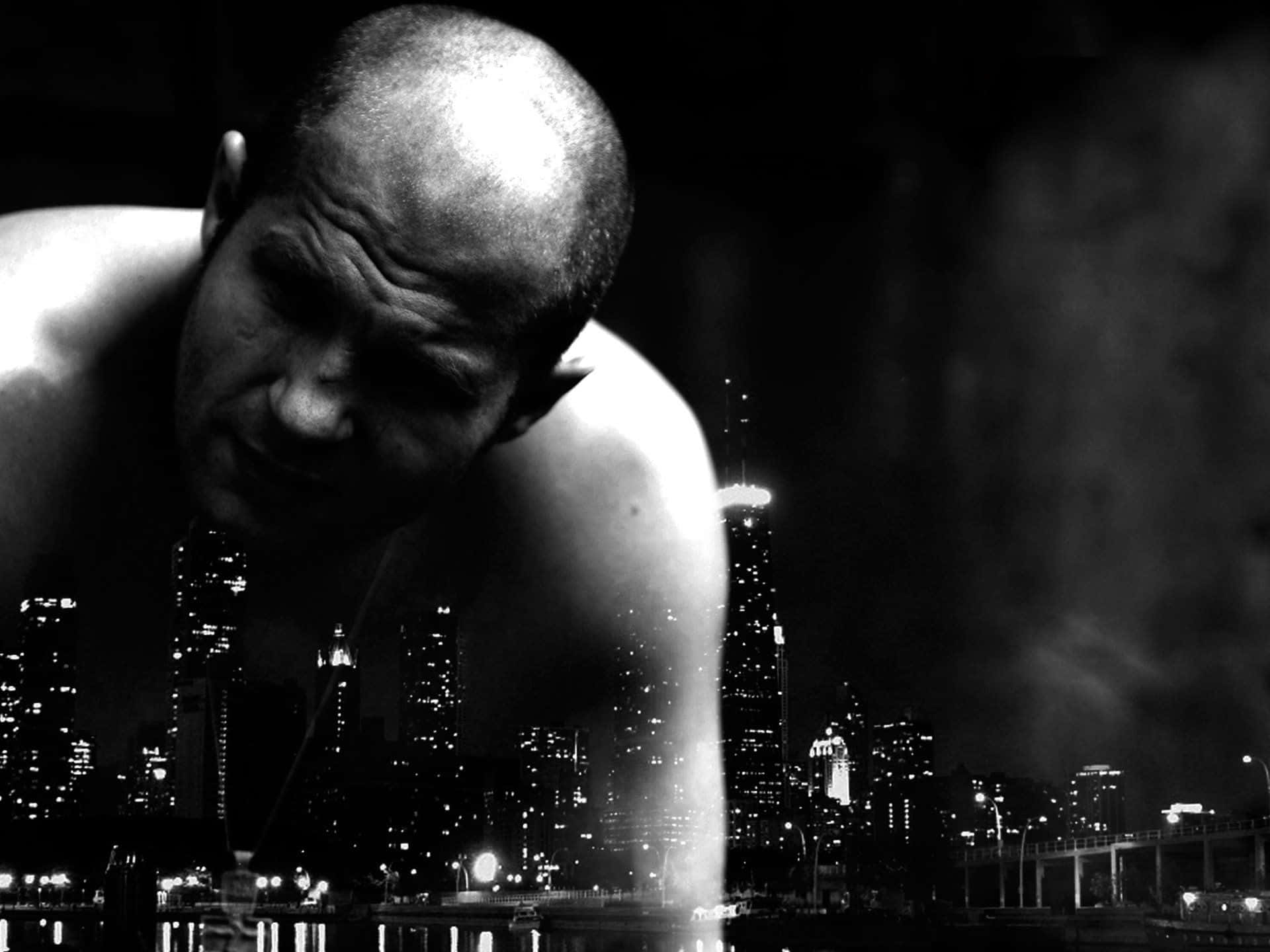 Russian Mixed Martial Artist Fedor Emelianenko Grayscale Background