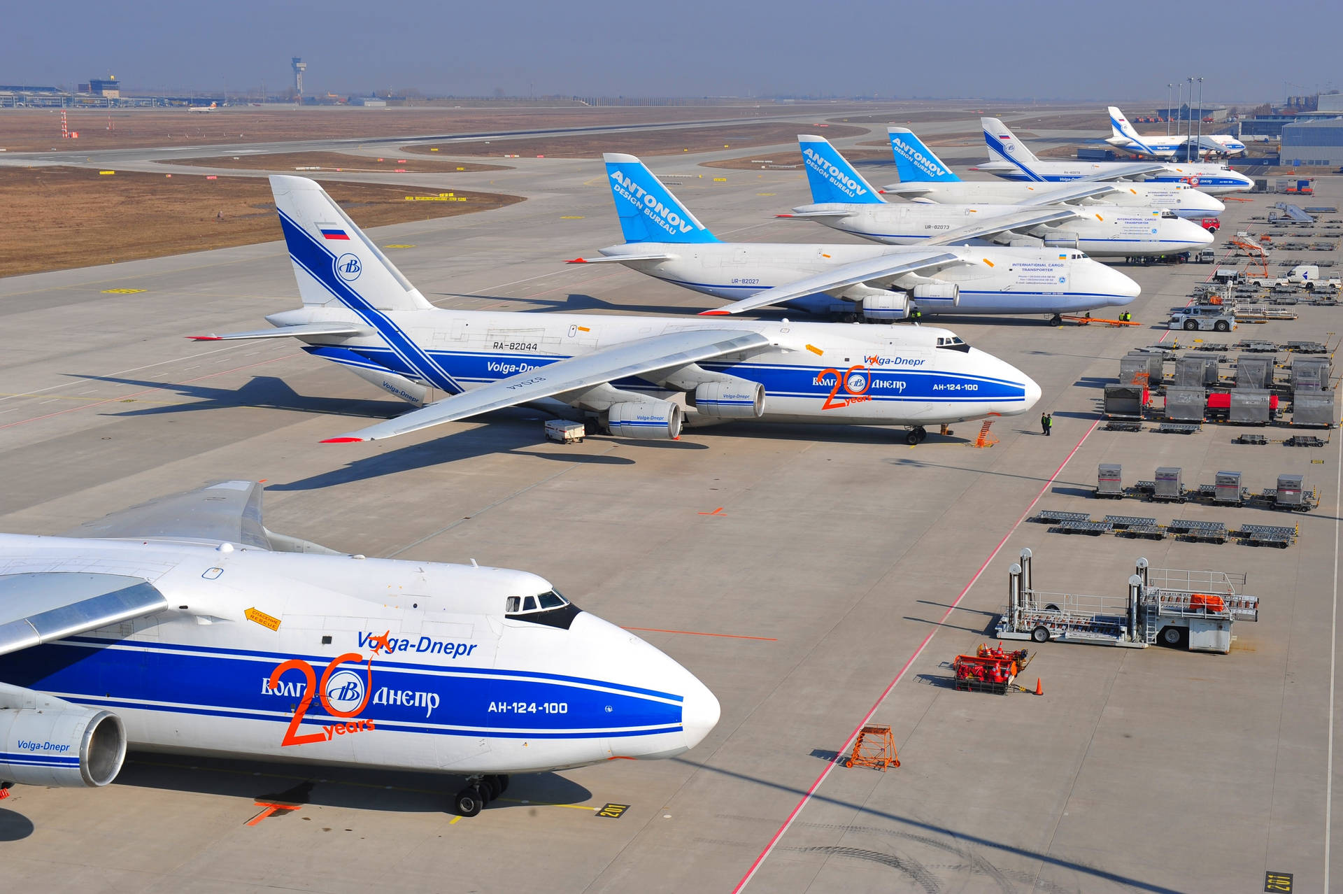 Russian Planes At The Airport Background