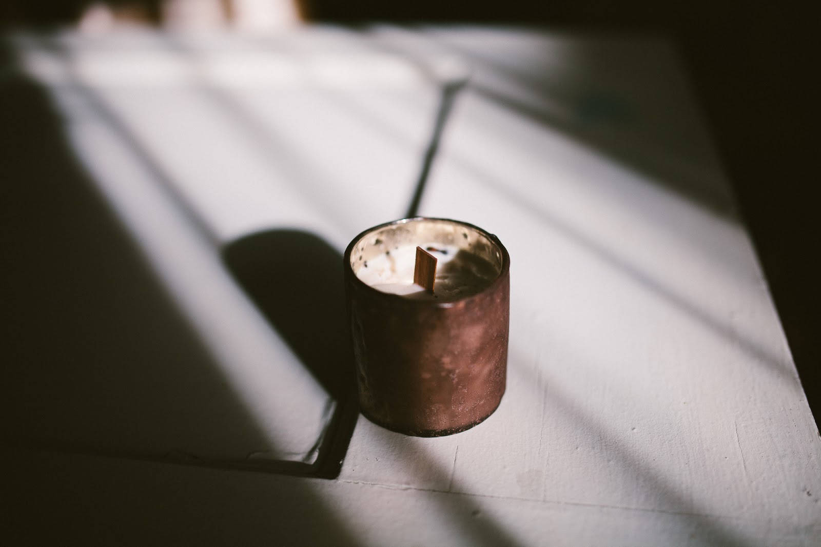 Rustic Candle On Table Pinterest Laptop Background