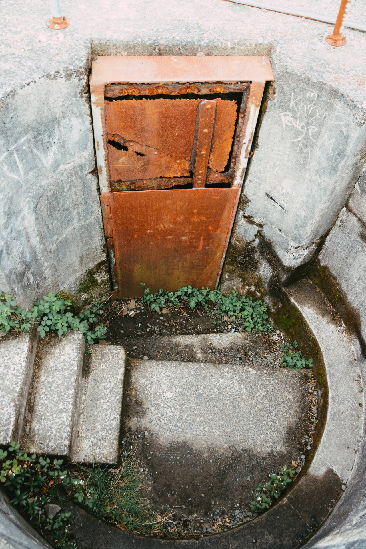 Rustic Door In Deep Well