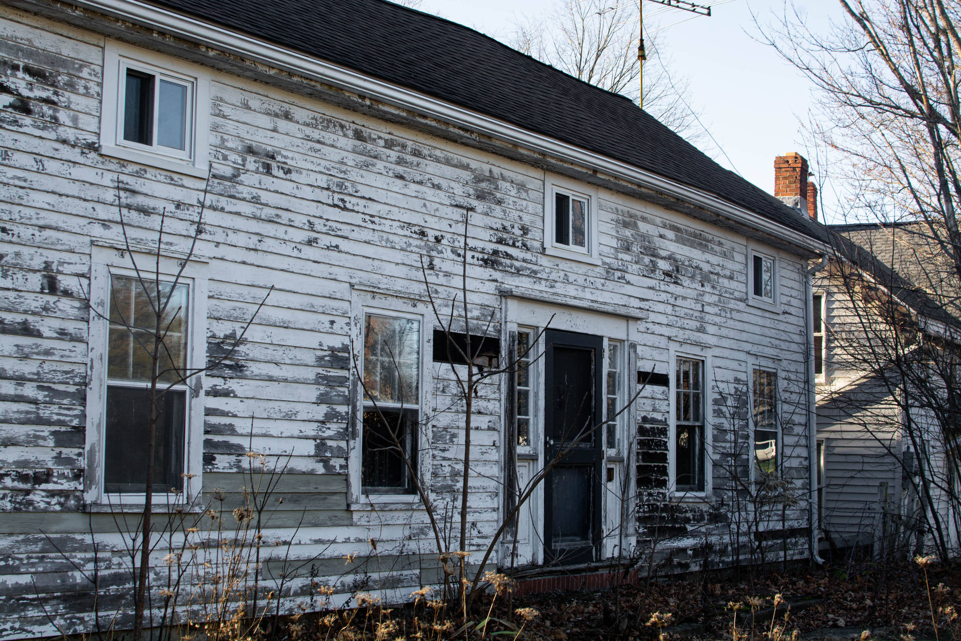 Rustic Fall Weathered House Background