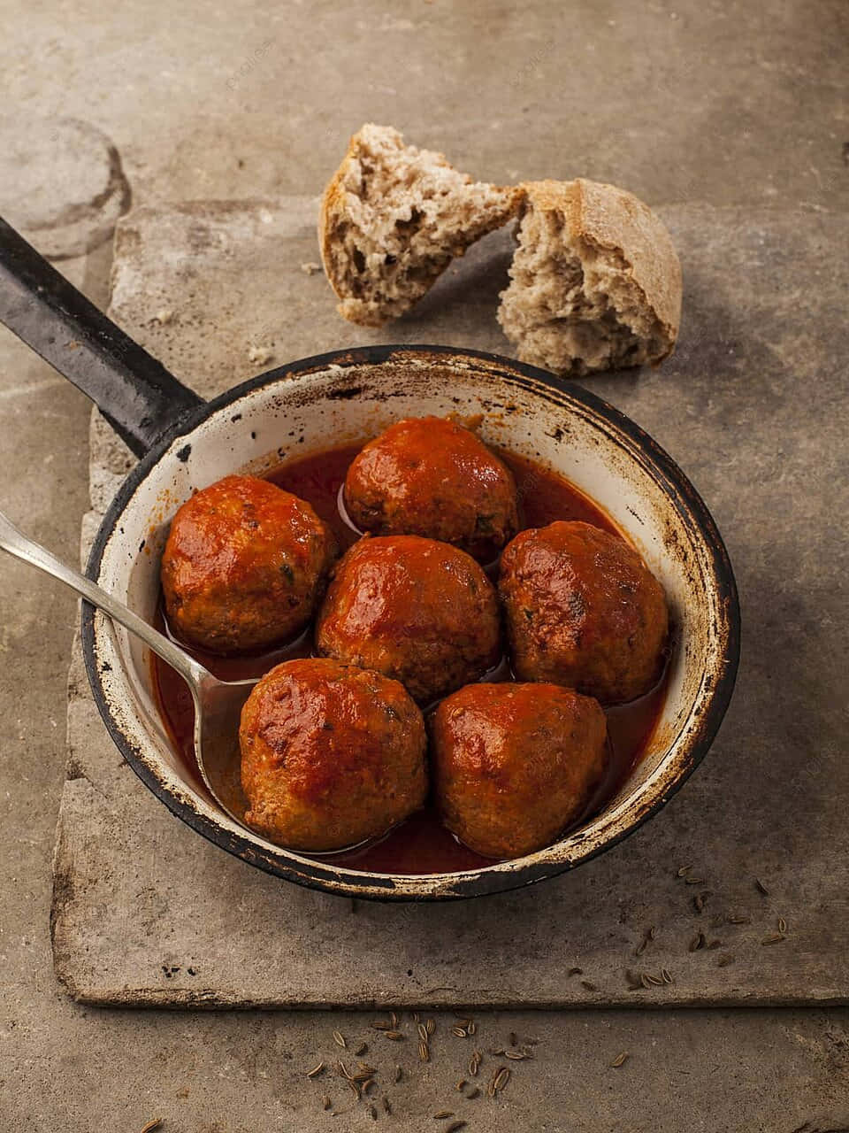 Rustic Meatballsin Tomato Sauce